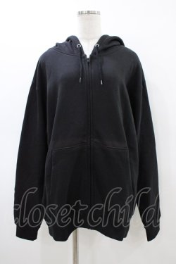 画像1: anonenone / プリントフードZIPパーカー  ブラック H-26-03-15-060-PU-TO-KB-ZH
