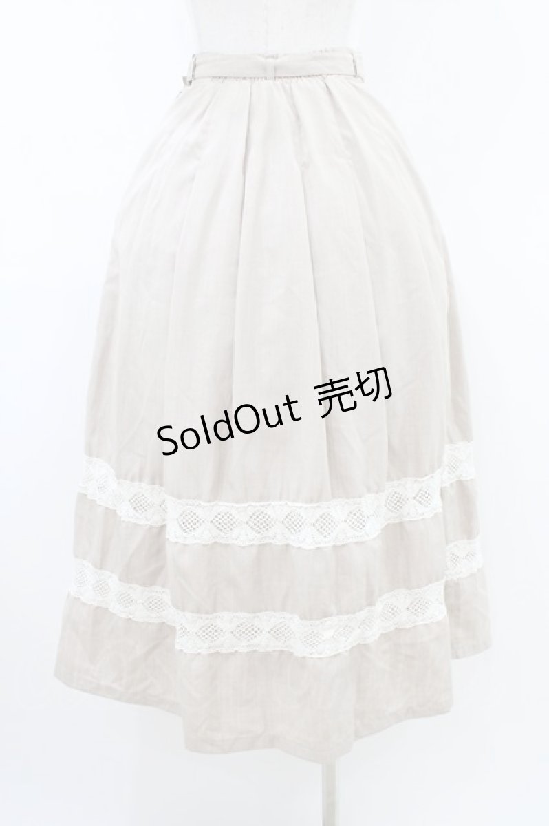 画像2: an another angelus / トーションレースライン使いスカート Free L/BEIGE H-26-03-15-1034-CA-SK-NS-ZH (2)
