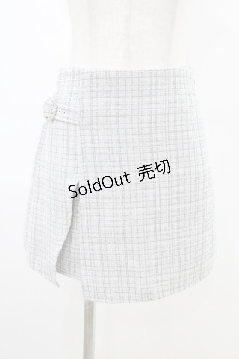 画像1: evelyn / ツイードスカパン Free オフ/グレー H-26-03-15-1005-LO-SK-NS-ZH (1)