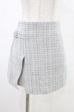 画像1: evelyn / ツイードスカパン Free オフ/グレー H-26-03-15-1005-LO-SK-NS-ZH (1)