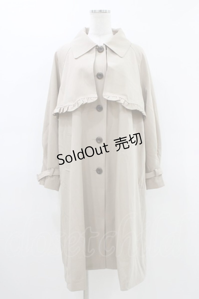 画像1: Fi.n.t / フリル使いステンカラーコート Free beige H-26-03-15-1036-CA-CO-NS-ZH (1)