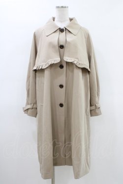 画像1: Fi.n.t / フリル使いステンカラーコート Free beige H-26-03-15-1036-CA-CO-NS-ZH