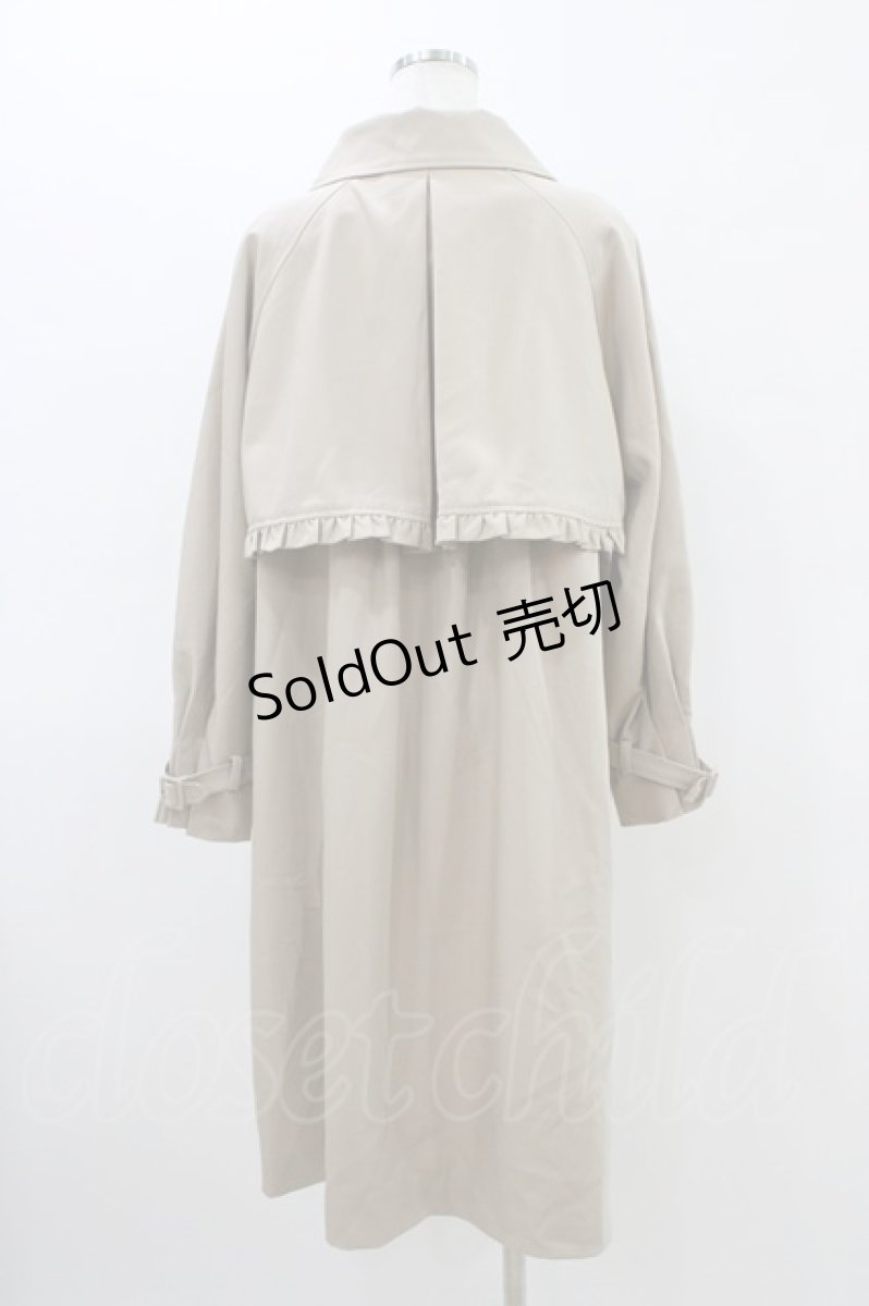 画像2: Fi.n.t / フリル使いステンカラーコート Free beige H-26-03-15-1036-CA-CO-NS-ZH (2)