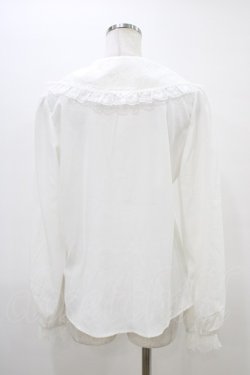 画像2: Secret Honey / レース配色襟ブラウス Free オフ H-26-03-15-1041-CA-BL-NS-ZH