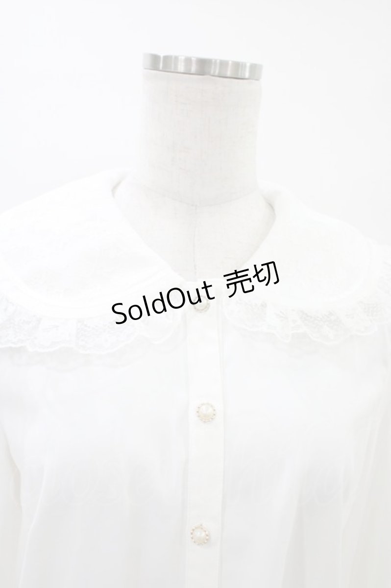 画像3: Secret Honey / レース配色襟ブラウス Free オフ H-26-03-15-1041-CA-BL-NS-ZH (3)