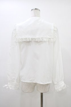 画像2: DearMyLove / 推しリボンテーラードセーラー襟ブラウス M オフ H-26-03-15-1043-EL-BL-NS-ZH