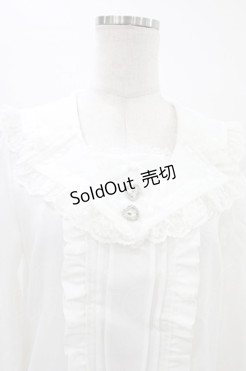 画像3: DearMyLove / 推しリボンテーラードセーラー襟ブラウス M オフ H-26-03-15-1043-EL-BL-NS-ZH (3)