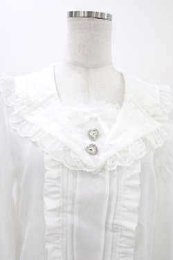 画像3: DearMyLove / 推しリボンテーラードセーラー襟ブラウス M オフ H-26-03-15-1043-EL-BL-NS-ZH