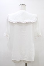 画像2: Amavel / バイカラーメローフリルブラウス Free オフ H-26-03-15-1044-CA-BL-NS-ZH (2)