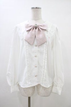 画像1: Ank Rouge / ビジューリボンセーラーカラーブラウス M オフ/ピンク H-26-03-15-1045-CA-BL-NS-ZH