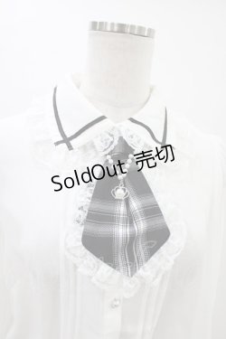 画像3: Secret Honey / ネクタイ付き配色ラインブラウス Free オフ H-26-03-15-1047-CA-BL-NS-ZH