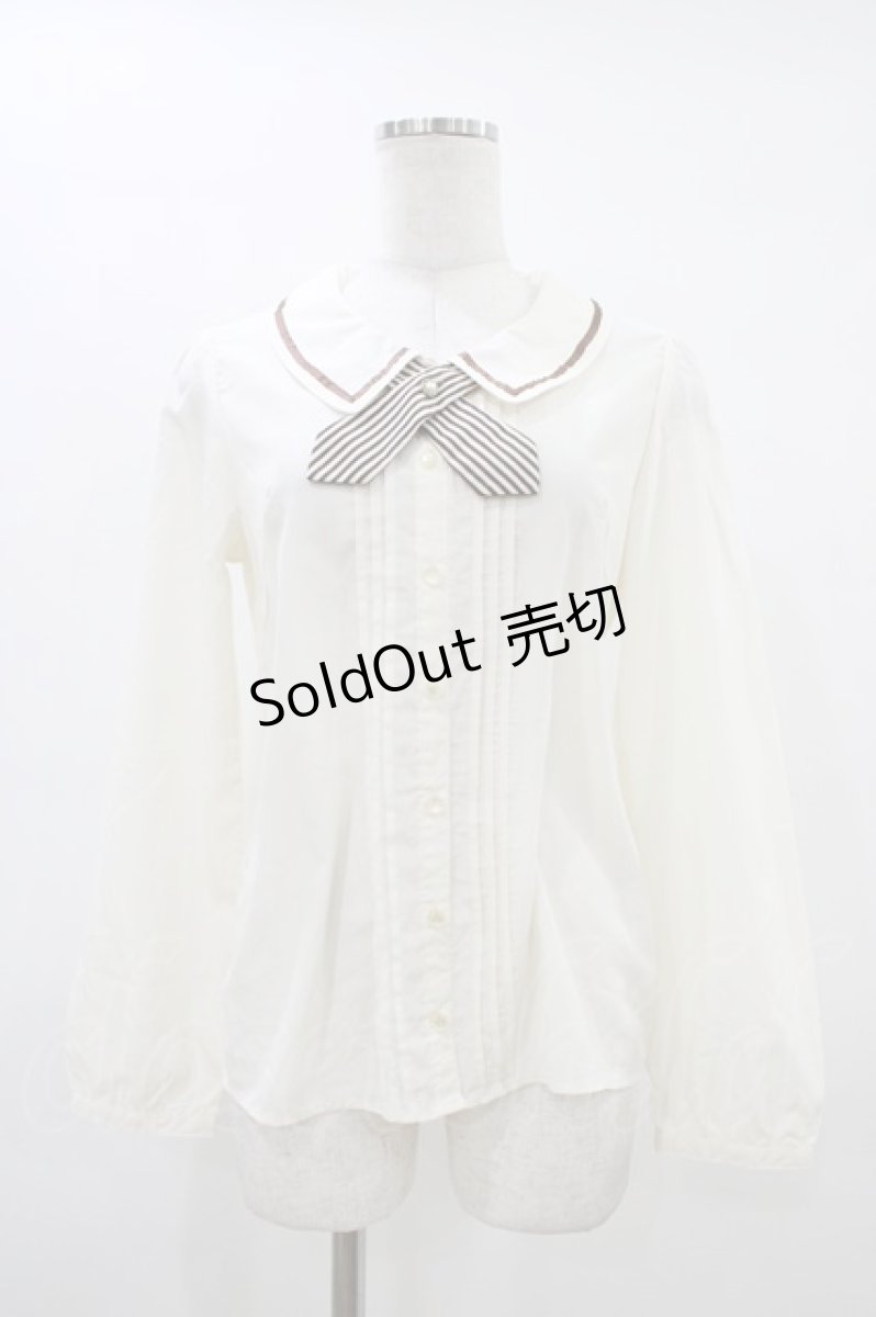 画像1: Amavel / ストライプブラウス Free アイボリー H-26-03-15-1049-CA-BL-NS-ZH (1)