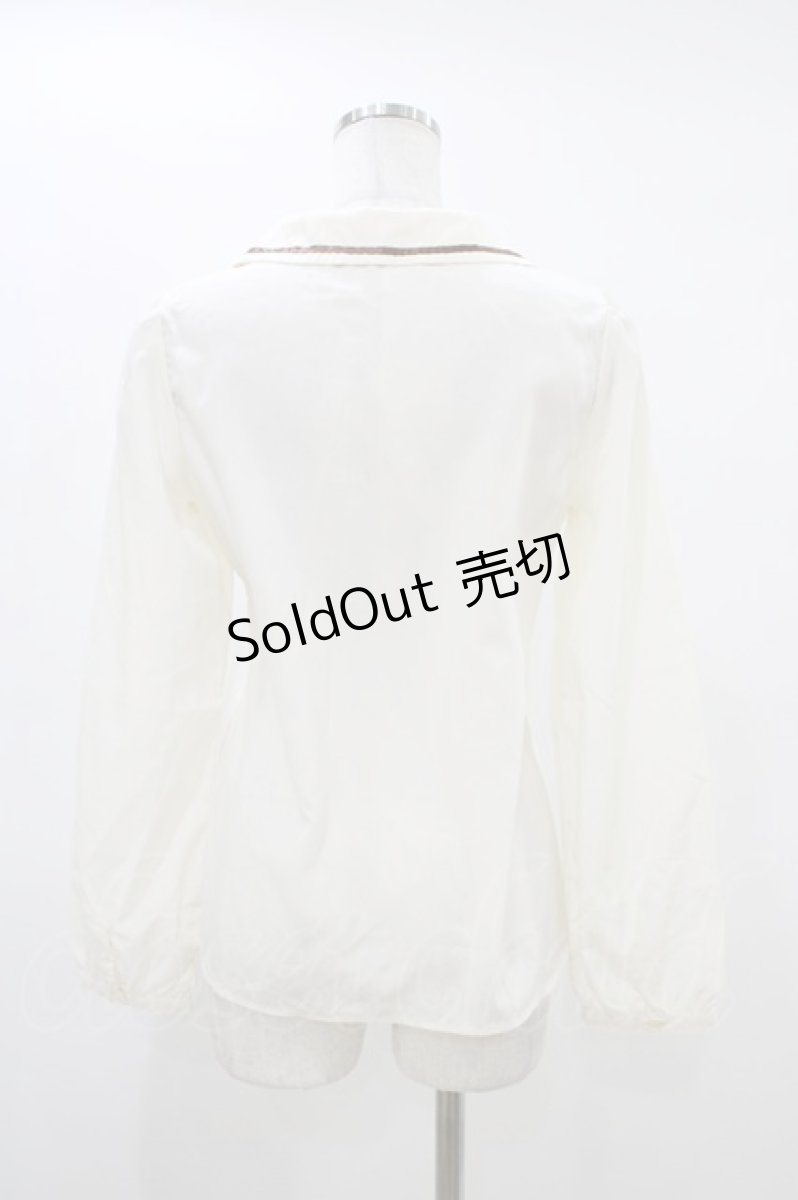 画像2: Amavel / ストライプブラウス Free アイボリー H-26-03-15-1049-CA-BL-NS-ZH (2)