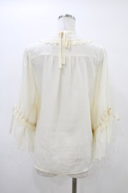 画像2: axes femme kawaii / はしごレース使いフレアスリーブブラウス M アイボリー H-26-03-15-1051-AX-BL-NS-ZH