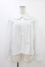 画像1: Nile Perch / ドットフリルブラウス Free オフ/ブルー H-26-03-15-1054-LO-BL-NS-ZH (1)