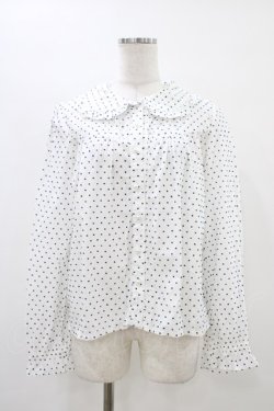 画像1: Nile Perch / ドットフリルブラウス Free オフ/ブルー H-26-03-15-1054-LO-BL-NS-ZH