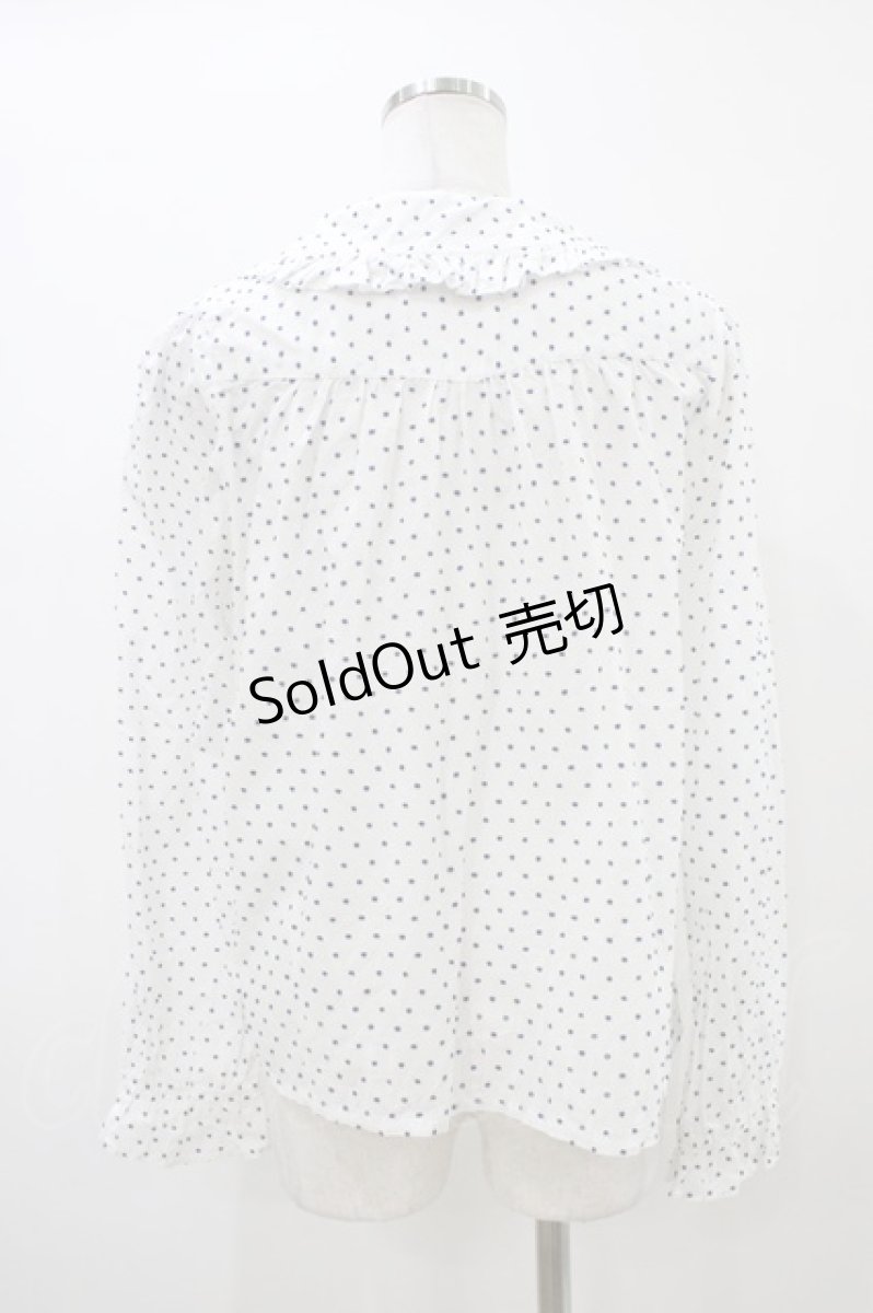 画像2: Nile Perch / ドットフリルブラウス Free オフ/ブルー H-26-03-15-1054-LO-BL-NS-ZH (2)