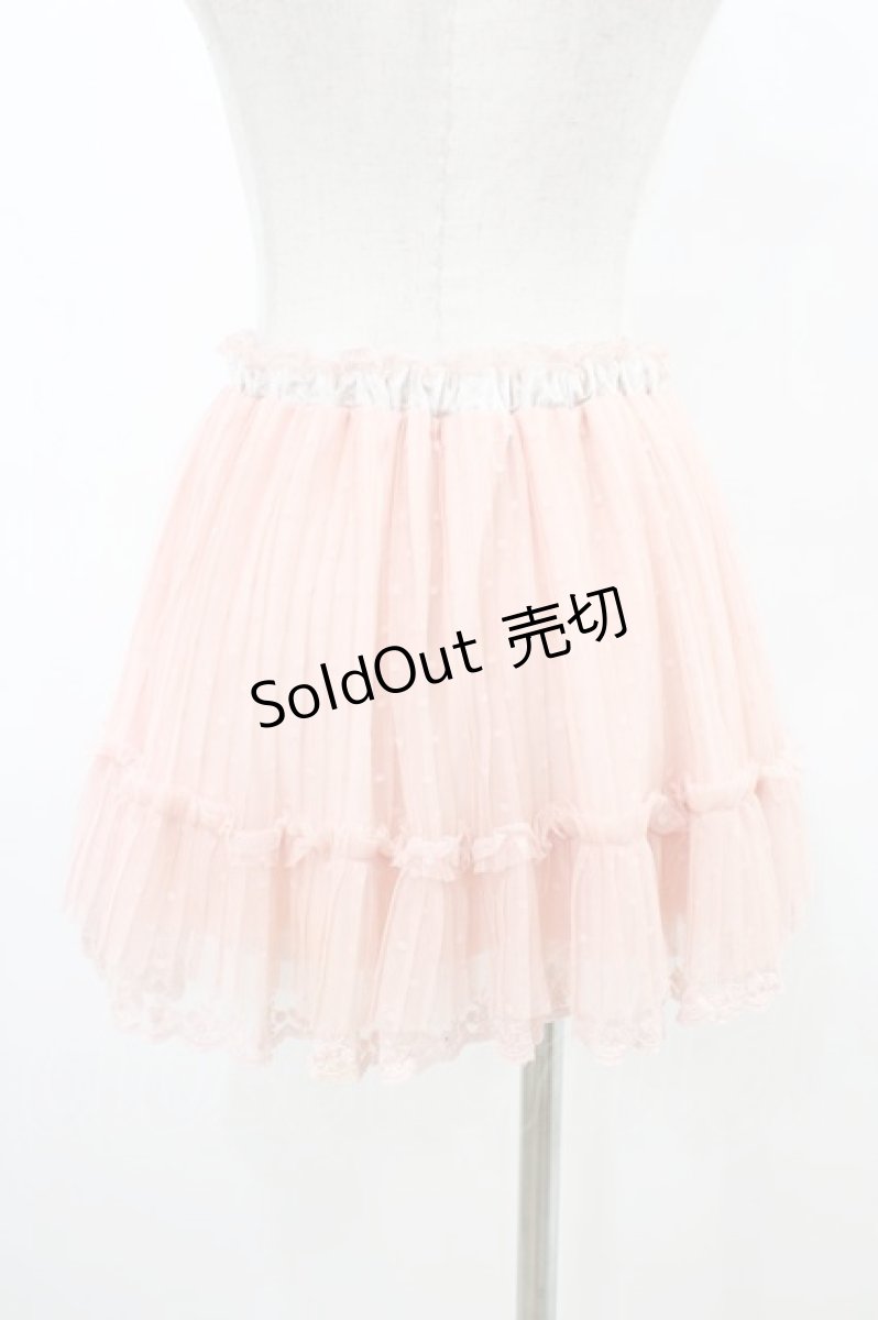 画像2: LIZ LISA / ドットチュールプリーツスカパン Free ピンク H-26-03-15-1008-LO-PA-NS-ZH (2)