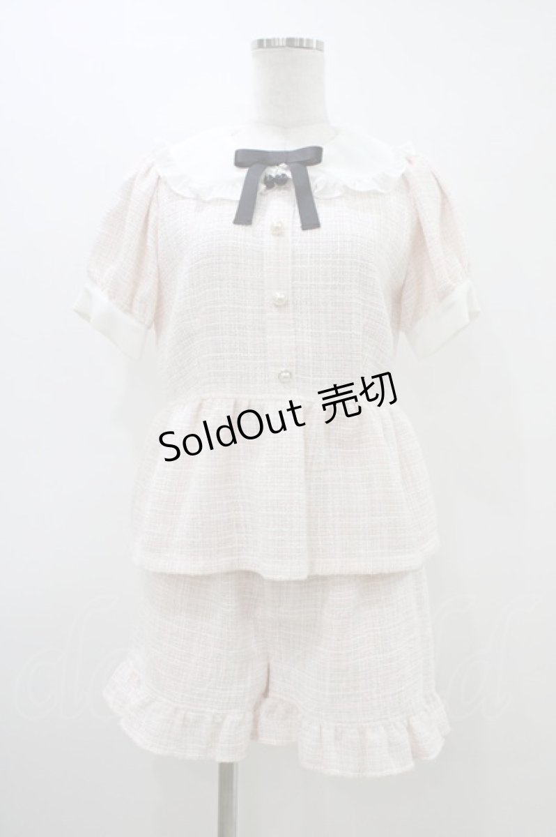 画像1: Ank Rouge / ツイードセットアップ M ピンク H-26-03-15-1009-CA-OP-NS-ZH (1)