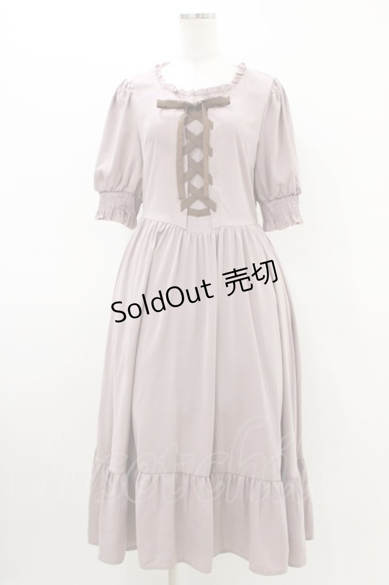 画像1: m petit by misako / AMレースアップワンピース M ピンク H-26-03-15-1014-LO-OP-NS-ZH (1)