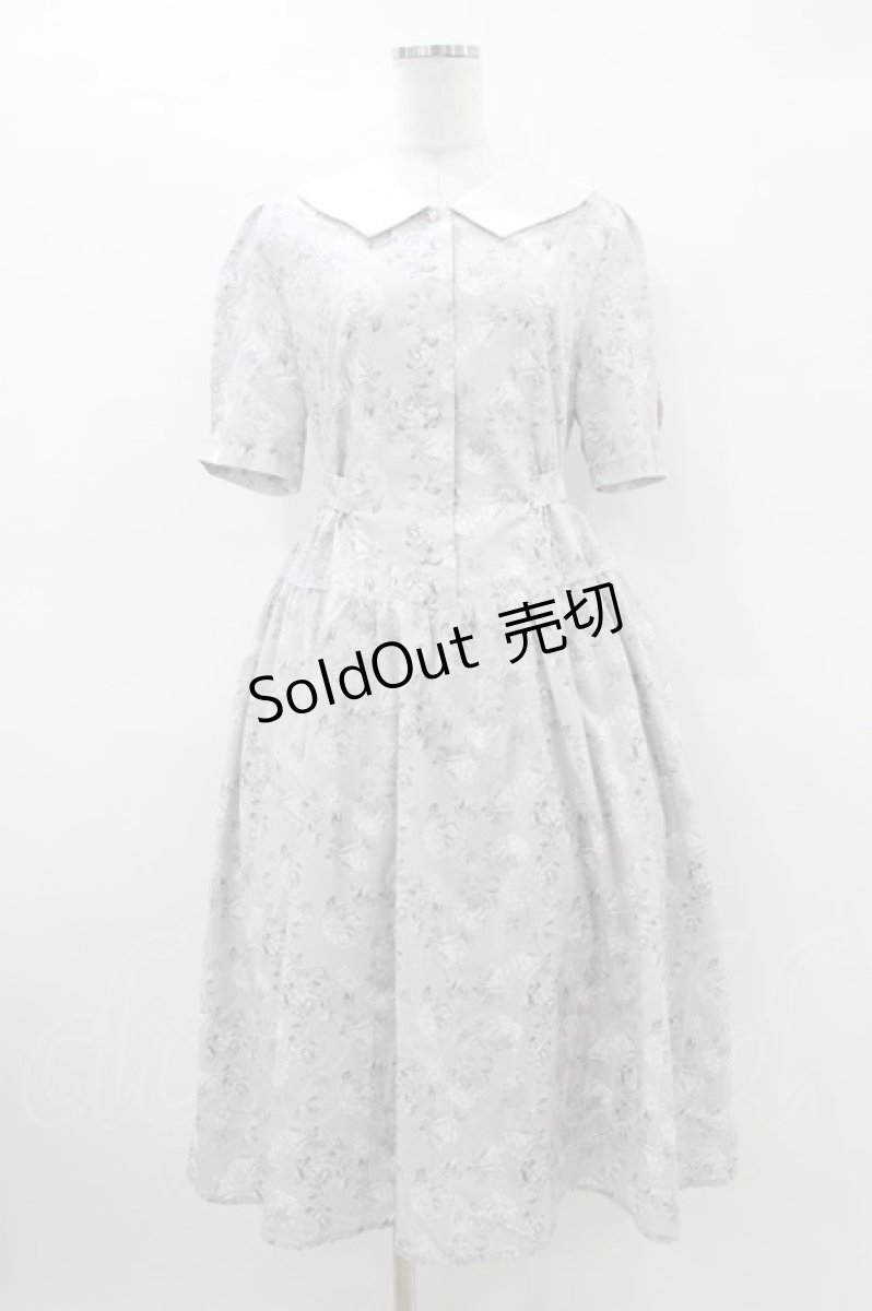 画像1: Fi.n.t / ビッグクレリック衿ローズ柄ワンピース Free LAVENDER H-26-03-15-1017-CA-OP-NS-ZH (1)