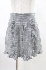 画像1: Honey Cinnamon / チェックフリルパンツ Free グレー H-26-03-15-1003-LO-PA-NS-ZH (1)