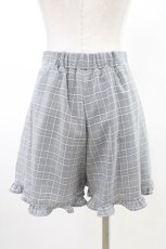 画像2: Honey Cinnamon / チェックフリルパンツ Free グレー H-26-03-15-1003-LO-PA-NS-ZH (2)