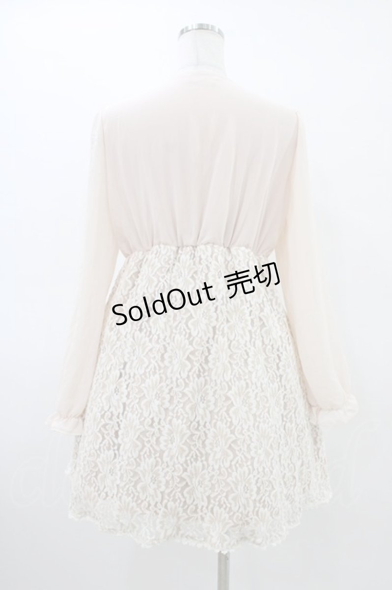 画像2: Amavel / レース切替シフォンワンピース Free ピンク H-26-03-15-1021-CA-OP-NS-ZH (2)