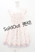 LIZ LISA / 裾ボーダー花柄ワンピース Free ピンク H-26-03-15-1026-LO-OP-NS-ZH
