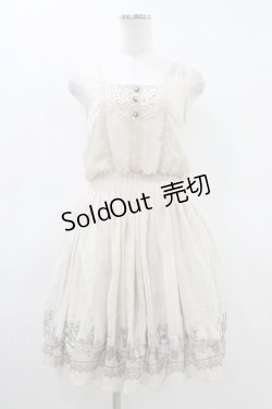 画像1: axes femme / メルヘン柄ノースリチュニ M アイボリー H-26-03-15-1027-AX-OP-NS-ZH