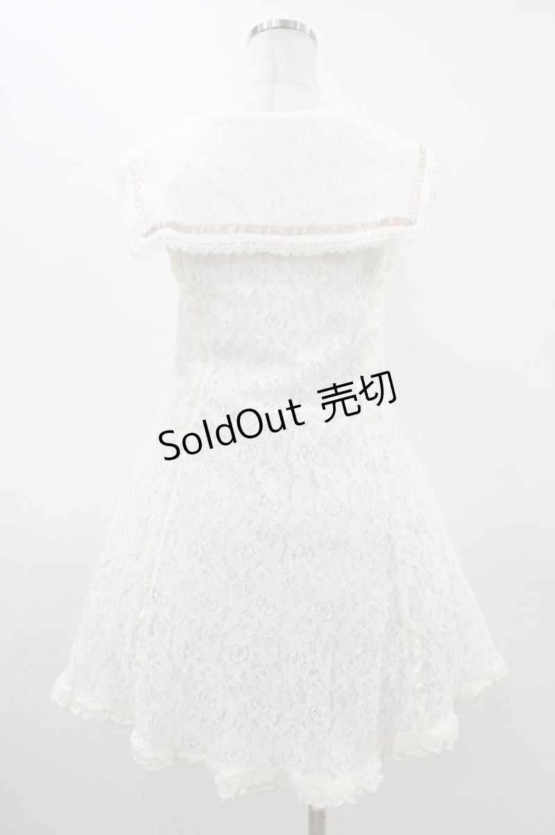 画像2: LIZ LISA / セーラー襟レースワンピース Free オフ H-26-03-15-1029-LO-OP-NS-ZH (2)