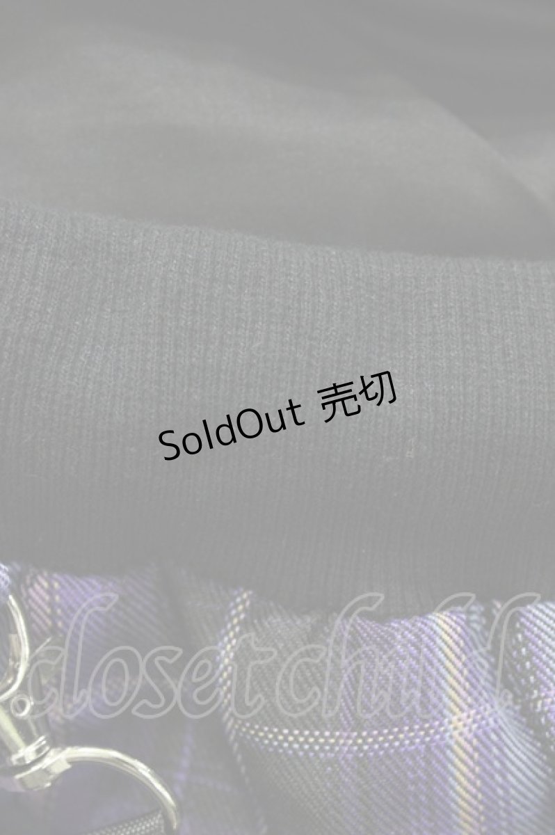 画像3: NieR Clothing / サス付チェックフリルスカート  黒×紫 H-26-03-15-013-PU-SK-KB-ZH (3)