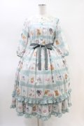 Emily Temple cute / Kitten Stamp Collectionロングワンピース  ミント H-26-03-15-016-ET-OP-KB-ZH