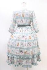 画像2: Emily Temple cute / Kitten Stamp Collectionロングワンピース  ミント H-26-03-15-016-ET-OP-KB-ZH (2)