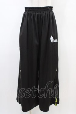 画像1: NieR Clothing / 2WAY SIDE ZIP WIDE PANTS  黒 H-26-03-15-003-PU-PA-KB-ZH