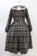 画像2: Melody BasKet / リボンとレースカラーのタータンチェックワンピース M ブラウン H-26-03-15-018-LO-OP-KB-ZH (2)