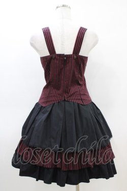 画像2: MIHO MATSUDA / ストライプビスチェ＆スカート  黒×赤 H-26-03-15-021-GO-SK-KB-ZH