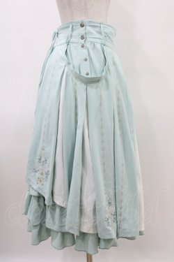画像3: Ozz oneste / 霧蝶刺繍入り袴風プリーツスカート  サックス H-26-03-15-022-OO-SK-KB-ZH