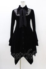 画像1: KILL STAR / レース切替ベルベットワンピース M ブラック H-26-03-15-023-SL-OP-KB-ZH (1)