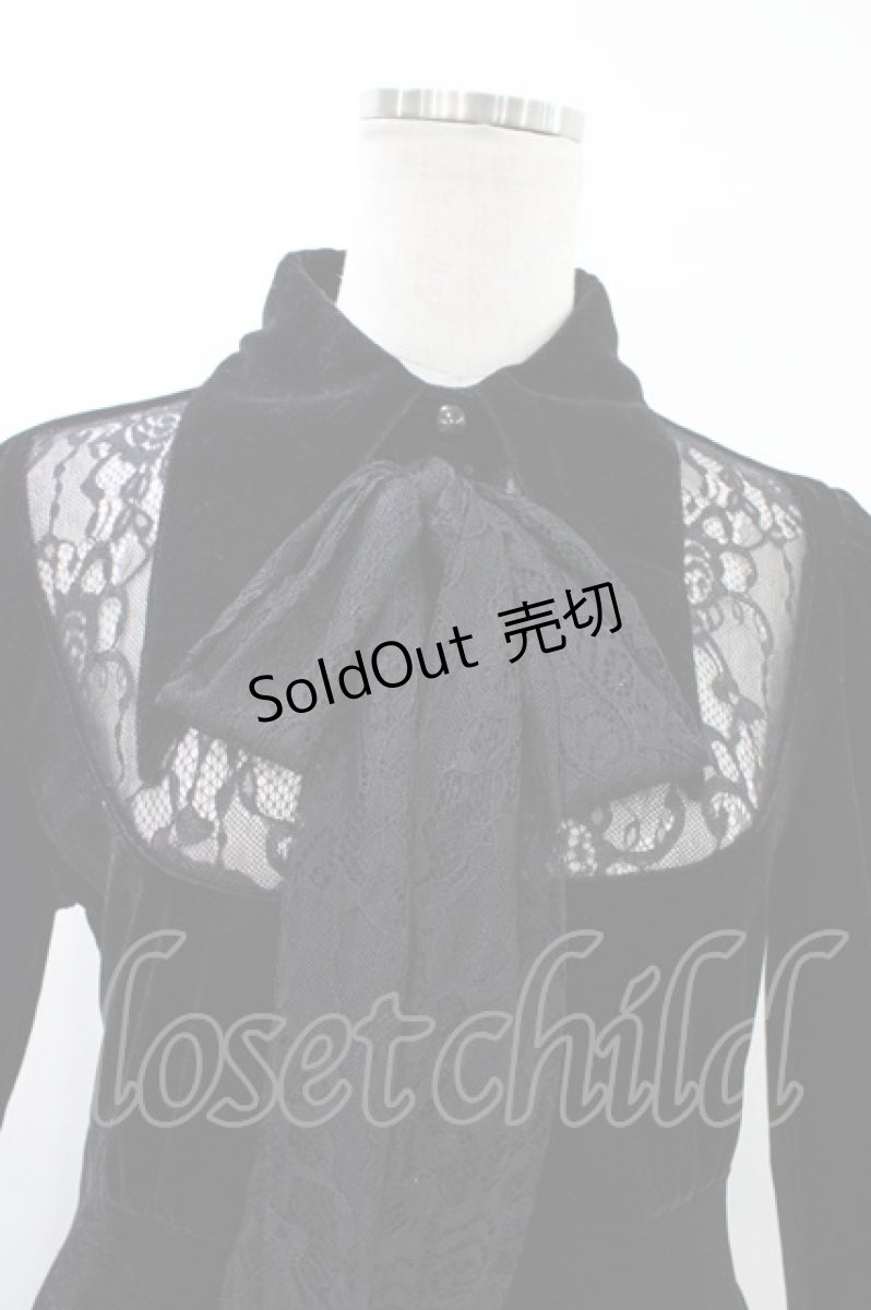 画像3: KILL STAR / レース切替ベルベットワンピース M ブラック H-26-03-15-023-SL-OP-KB-ZH (3)