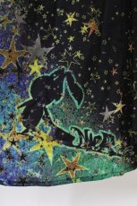 画像3: NieR Clothing / プリント切替ロングワンピース  黒 H-26-03-15-024-PU-OP-KB-ZH (3)