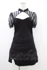 画像1: PUNK RAVE / Chinese Style Silk Fan Cheongsam Dress XL ブラック H-26-03-15-027-PU-OP-KB-ZH (1)