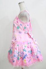 画像2: Angelic Pretty / Candy Treat ローウエストジャンパースカート Free ピンク H-26-03-16-026-AP-OP-NS-ZH (2)