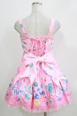 画像3: Angelic Pretty / Candy Treat ローウエストジャンパースカート Free ピンク H-26-03-16-026-AP-OP-NS-ZH (3)