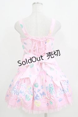 画像3: Angelic Pretty / Candy Treat ローウエストジャンパースカート Free ピンク H-26-03-16-026-AP-OP-NS-ZH