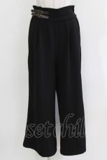 画像1: axes femme / ベルトデザインワイドパンツ M ブラック H-26-03-16-028-AX-PA-NS-ZH (1)