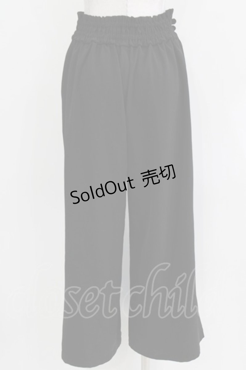 画像3: axes femme / ベルトデザインワイドパンツ M ブラック H-26-03-16-028-AX-PA-NS-ZH (3)