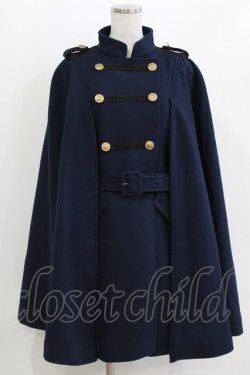画像1: axes femme / ナポレオンマント風コート M ネイビー H-26-03-16-029-AX-CO-NS-ZH