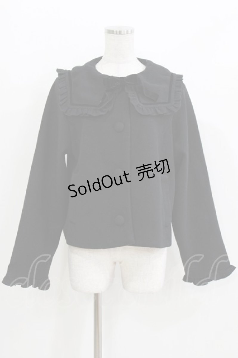 画像1: m petit by misako / AM*セーラーショートコート L ブラック H-26-03-16-030-LO-CO-NS-ZH (1)