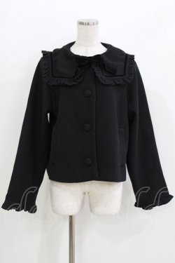 画像1: m petit by misako / AM*セーラーショートコート L ブラック H-26-03-16-030-LO-CO-NS-ZH